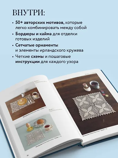 АЖУРНОЕ ВЯЗАНИЕ КРЮЧКОМ с Казе Кобо. Японские мотивы, бордюры, кайма. Ирландское кружево и не только - фото 6