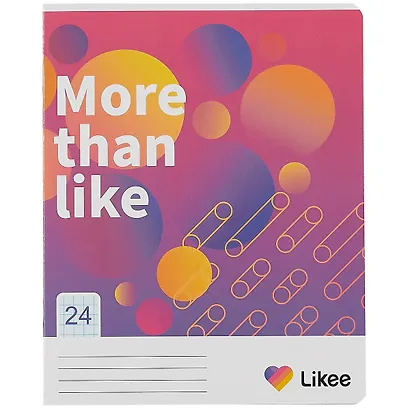 Тетрадь в клетку Likee, 24 листа, в ассортименте - фото 5