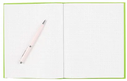 Книга для записей А5+ 96л тчк. "Свежий лайм" интеграл.перепл., матов.ламин., выб.лак - фото 4