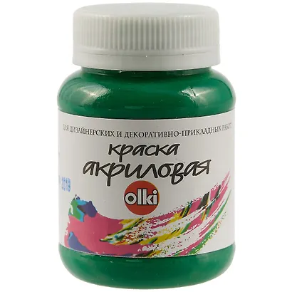 Акриловая изумрудная краска olki, 100 мл - фото 1