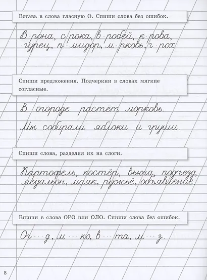 Прописи на каникулы с заданиями по орфографии. 2 класс - фото 5
