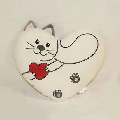 Игрушка, мягкая, Gulliver/Гулливер, Подушка-валентинка Снежок с лапками 25 см - фото 1