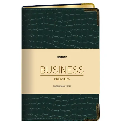Книга для записей А5 80л. "BUSINESS PREMIUM. Iguana (изумрудный)" иск.кожа, поролон, мет.уголки, тонир.блок, зол.торец, 2 ляссе, инд.уп. - фото 1