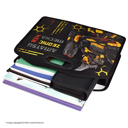 Папка для тетрадей А4 "Кибер" полипропилен, 37*30*11 см, молния, дно с расширением - фото 4