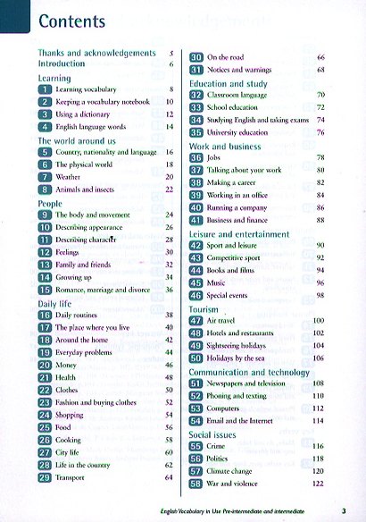 English vocabulary in use pre-intermediate and intermediate with answ - фото 2