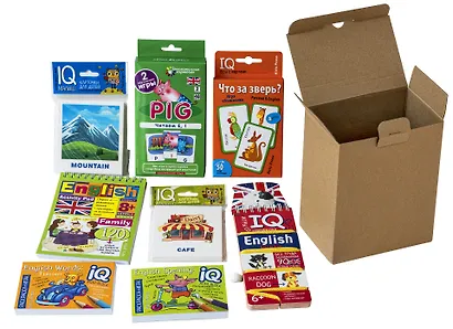 Посылка. Мини-комплект IQ-игр для изучения английского языка. Уровень 2. Для детей от 5 до 8 лет - фото 2