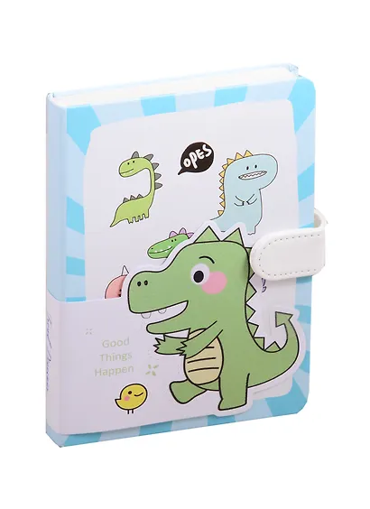 Блокнот с магнитной застежкой "Динозавры", 256 страниц, 13 х 19 см - фото 1