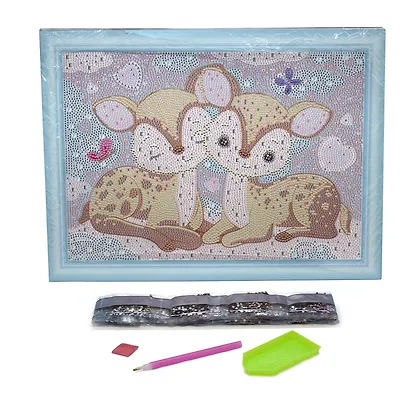 Набор для творчества. Разноразмерная мозаика на подрамнике "Оленята", 30 х 40 см - фото 2