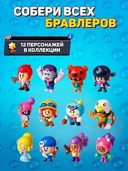 Коллекционная фигурка Brawl Stars, Джесси, Биби и Шелли, (5см), (BRW2021B) - фото 3