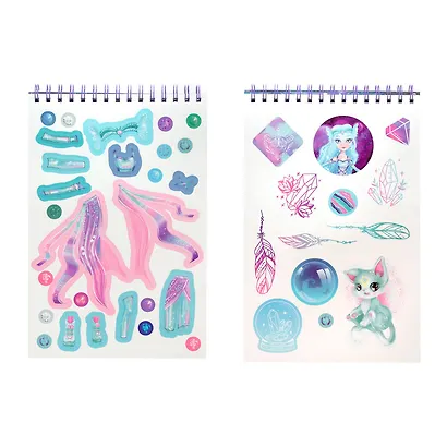 Neo Stars. Блокнот для творчества MAXI с наклейками и стразами для лица "Меркурий" - фото 2