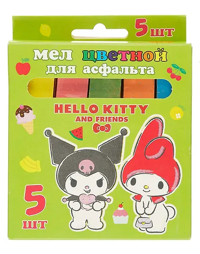 Мелки цветные "Kuromi + My Melody", 5 цветов, Jumbo - фото 1