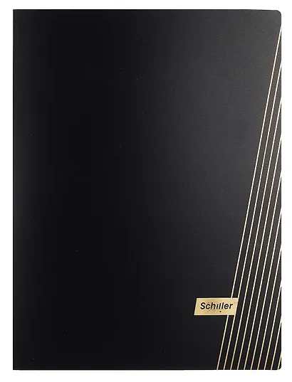 Папка 20 файлов А4 "Line" черная, Schiller - фото 3