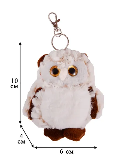 Брелок Сова пушистая с кольцом (10см) (12-01570-С11) - фото 5
