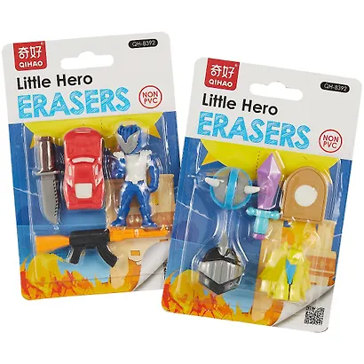 Набор Ластики пазлы Little Hero (блистер) (12-24335-QH-8392) - фото 3