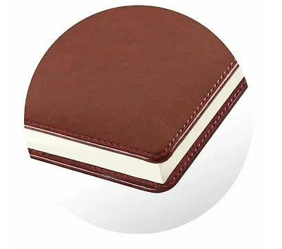 Ежедневник дат. 2026г. А5 176л "Berlin" коричневый, иск.кожа, тв.переплет, обл.поролон, прострочка, ляссе - фото 3