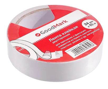 Лента клейкая 24 мм х 10 м, двусторонняя, GoodMark - фото 4