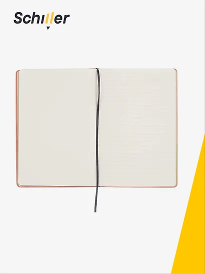 Книга для записей А5, 96 листов, нелинованная/в линейку, бордовая, Schiller - фото 3
