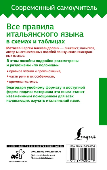 Все правила итальянского языка в схемах и таблицах - фото 2