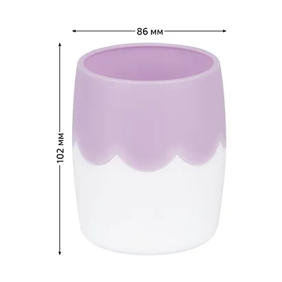 Стакан для пишущих принадлежностей двухцветный пластик, ассорти, Стамм - фото 7