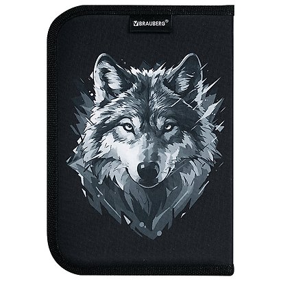 Пенал «Gray wolf», 1 отделение, полиэстер, 21х14 см, Brauberg - фото 3