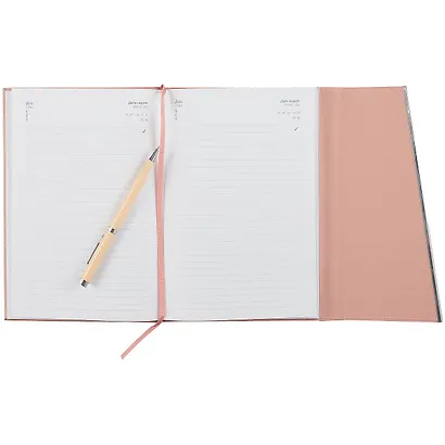 Ежедневник недатированный "Апретт", А5, 120 листов, розовый - фото 3