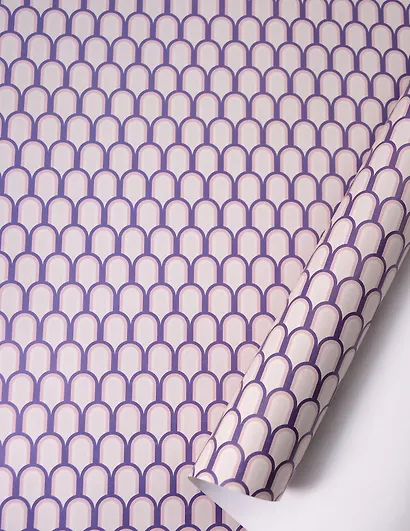 Бумага упаковочная 70*100см "Арочный узор" глянц., инд.уп. - фото 1