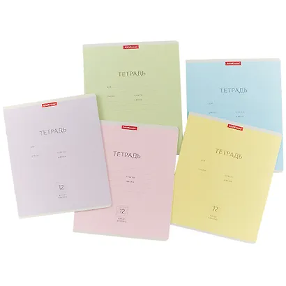 Тетрадь в косую линейку Erich Krause, "Классика", 12 листов, в ассортименте - фото 3