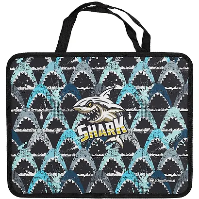 Папка для тетрадей А4 "SHARK-SKELETON" молния, пластик - фото 1