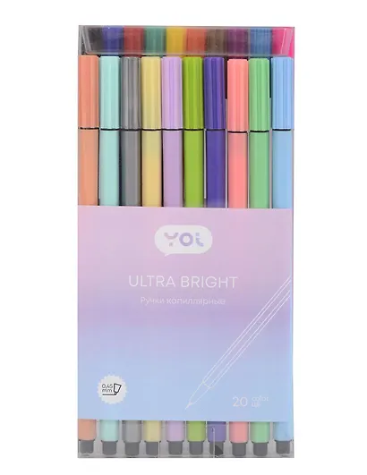 Ручки капиллярные 20 цветов, 0,45мм, Art idea - фото 4