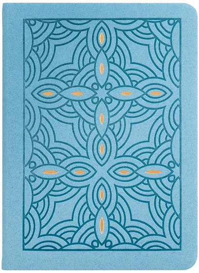 Записная книжка А6 80л кл. "GALLERY. Мятный" иск.кожа с поролоном, термотиснение, ляссе, скругл.углы, инд.уп. - фото 2