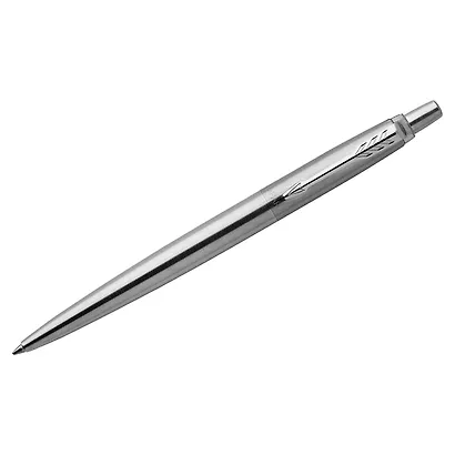 Ручка подарочная шариковая синяя, Jotter Stainless Steel CT, Parker - фото 8