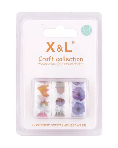 Набор клейкой декоративной ленты Цветы - фото 1