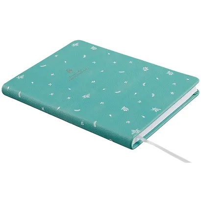 Ежедневник недат. А6+ 96л 120*170 "Forest" зеленый, иск.кожа, интегр.переплет, тисн.фольгой, ляссе - фото 2