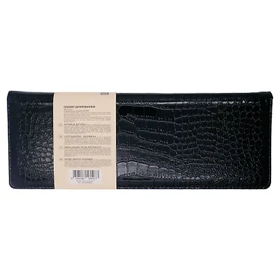 Планинг дат. 2026г. 56л "Business Premium. Grand croco" черный, 7Б, тв.переплет, настольный, иск.кожа, обл.поролон, евроспираль, съемный тонир.блок, мет.уголки, инд.уп - фото 2