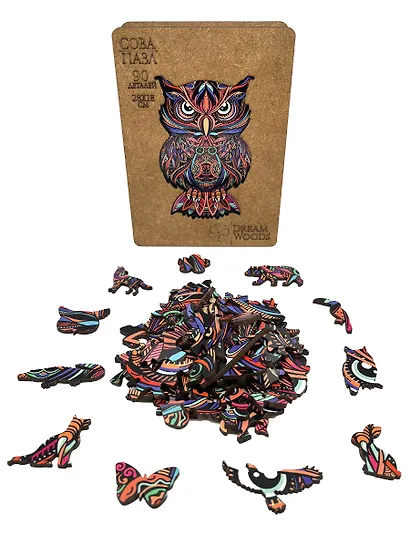 Пазл фигурный «Сова II», 90 деталей - фото 3