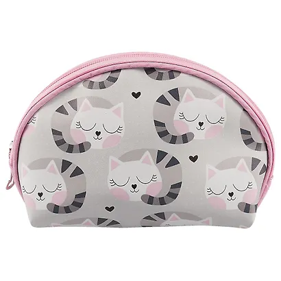 Косметичка на молнии полукруг Спящая кошка (21*13см) (ПВХ бокс) (12-12058-VV-8779) - фото 2