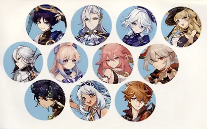 Genshin Impact. Спиральная раскраска-антистресс с наклейками - фото 5