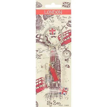 Брелок London Биг-Бен,телефонная будка, почтовый ящик и корона (металл) (12-07370-8977) - фото 2
