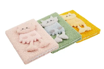 Книга для записей А5 80л лин. с мехом "Котятки" с мехом, ассорти - фото 5