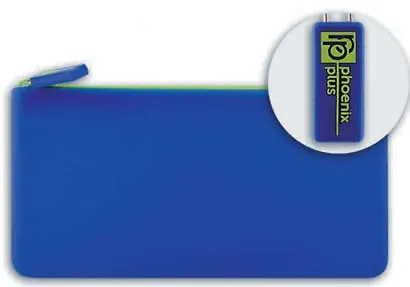 Пенал школьный Феникс+ "Синий" без наполнения, 20*10см, силикон 43784 - фото 1