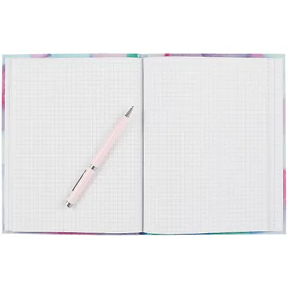 Книга для записей А5 96л кл. "Pom poms" интегр.перепл., глянцевая ламинация - фото 3