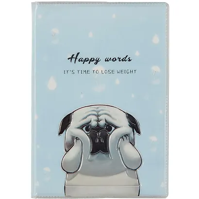 Записная книжка А6- 70л лин. "Happy words" ПВХ-обл., ассорти - фото 5
