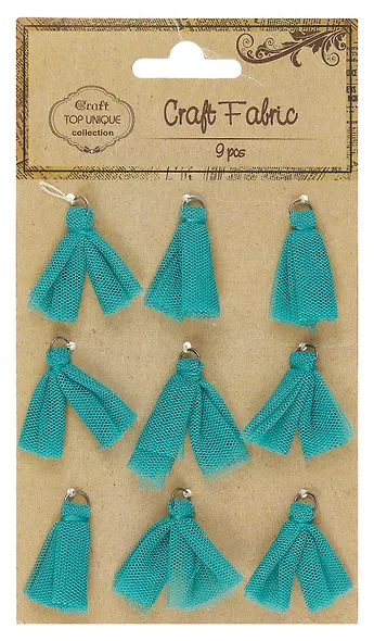 Набор для творчества кисточки декоративные 9шт*3см, цвета в ассортименте - фото 1