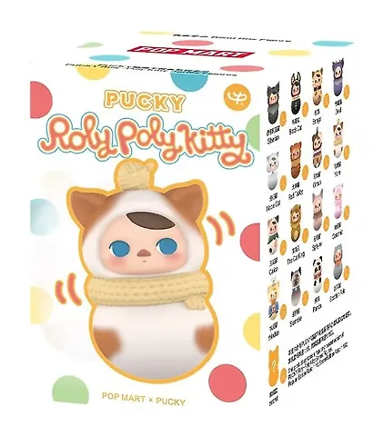 Фигурка коллекционная Pop Mart Pucky Roly-Poly Kitty Series в ассортименте, в непрозрачной Сюрприз-коробке 8х6х6 (67999) - фото 1