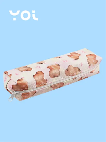 Пенал-косметичка Yoi, "Капибара с цветочком" - фото 3