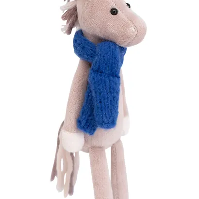 Мягкая игрушка Новый Год 2026 Коняшка Игогошка в синем шарфике (12 см) - фото 5