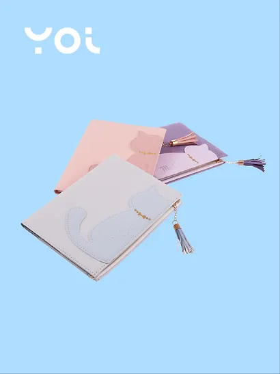 Книга для записей А5 80л кл. "Котики" PU обл., карман, ассорти, Yoi - фото 2