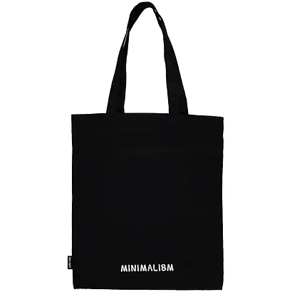 Сумка-шоппер Minimalism черная, текстиль, 40*32 см. - фото 1
