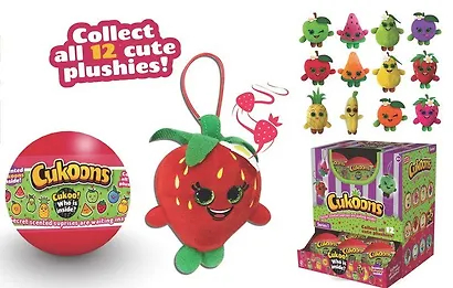 Игрушка, Фрукты Cukoons (мягконабивная), 7см в пластмассовом шаре SP0005 - фото 1