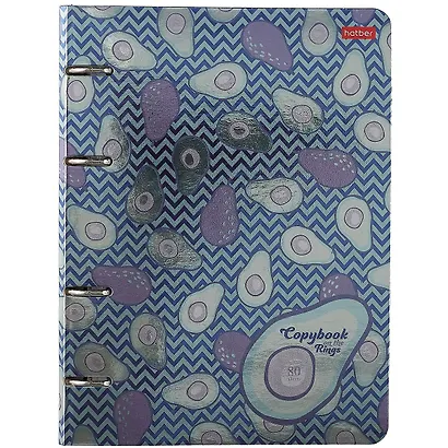 Тетрадь на кольцах в клетку Hatber, "Авокадо", 80 листов - фото 1